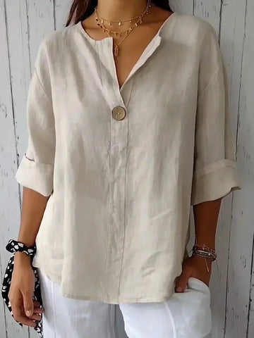 Siggy - Cómoda Blusa con Cuello en V