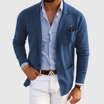 Silvanus - Hombres Casual Blazer de Punto, Ligero