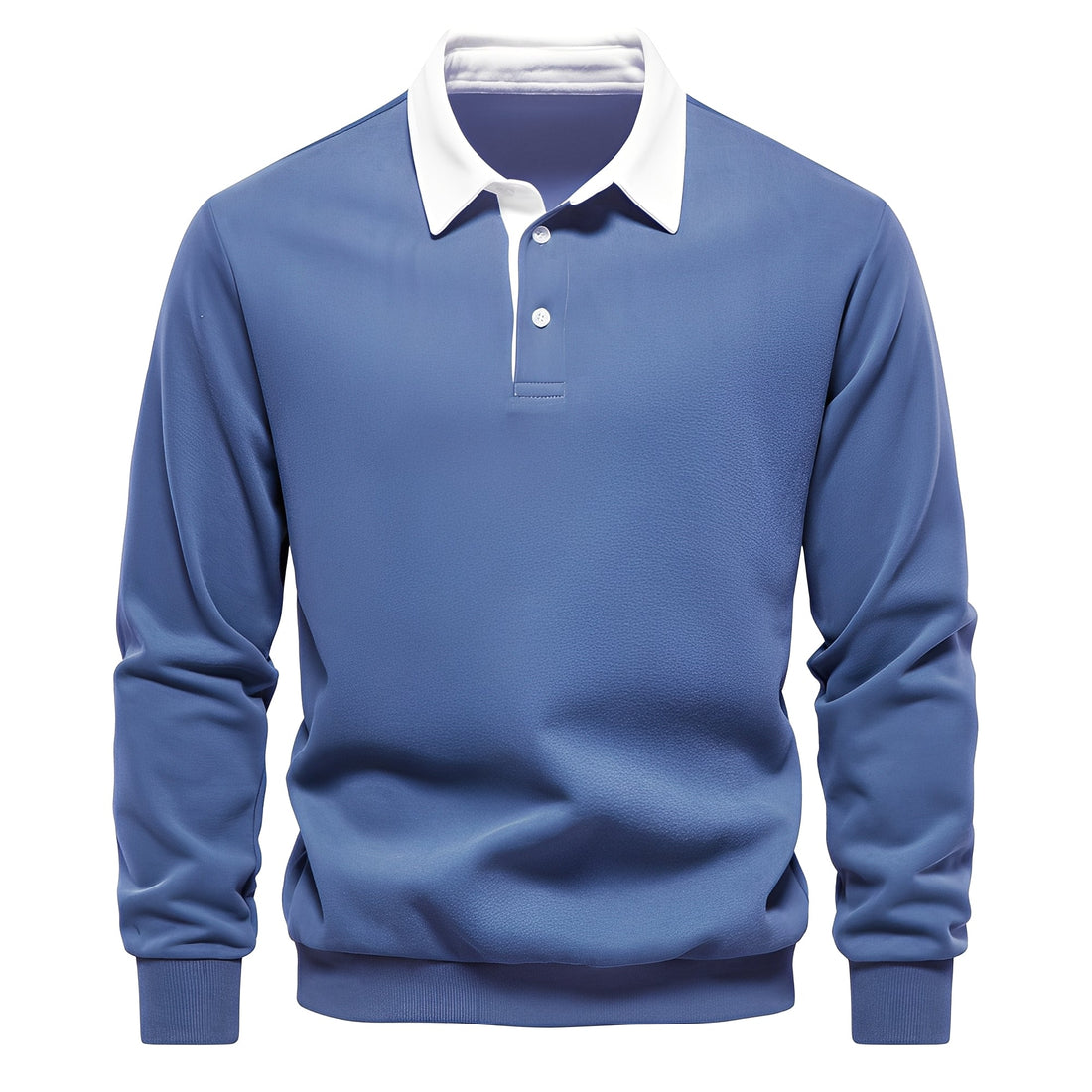 Shelton - Camisa Polo de Manga Larga Casual para Hombres