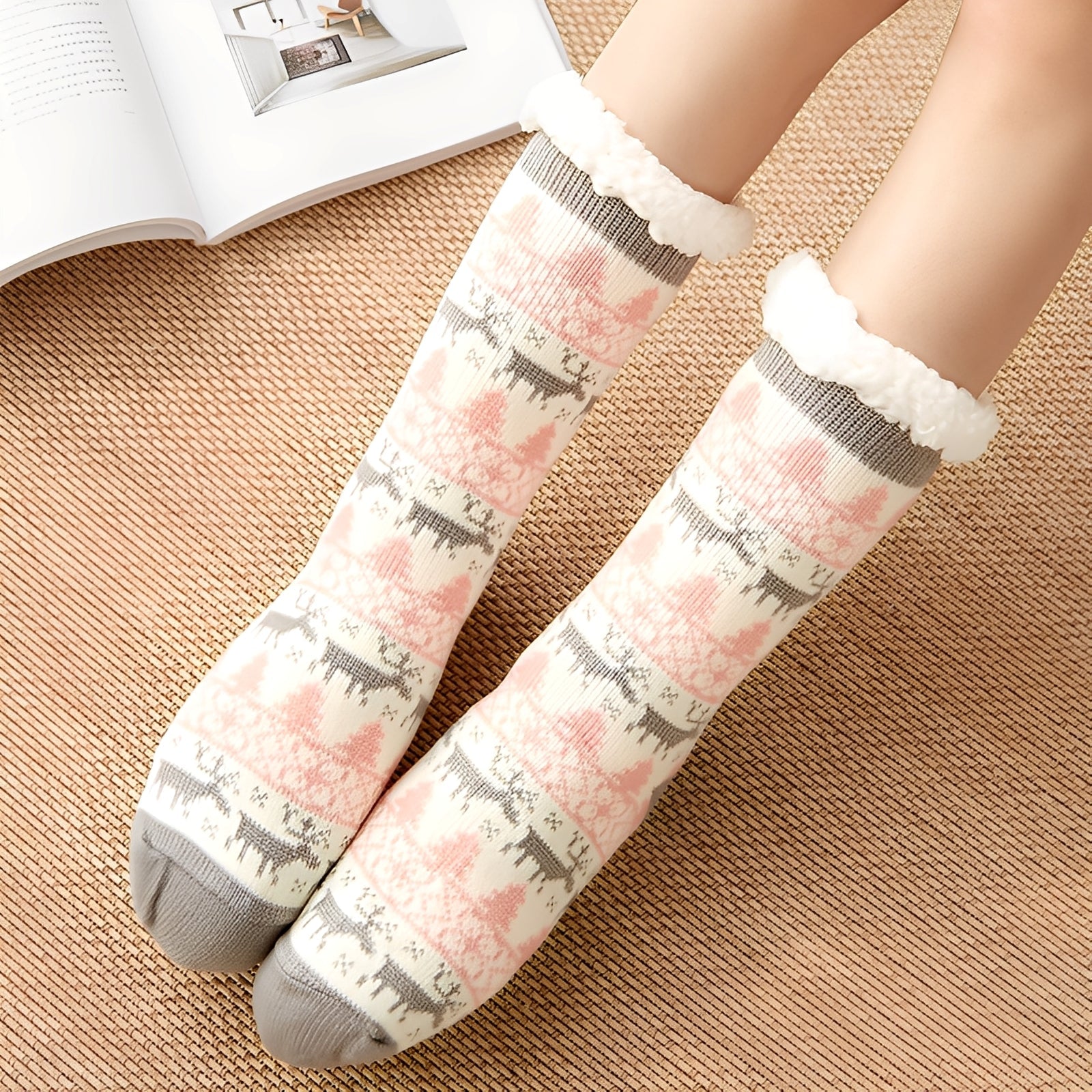 Karissa - Calcetines gruesos y cálidos para mujeres en el hogar