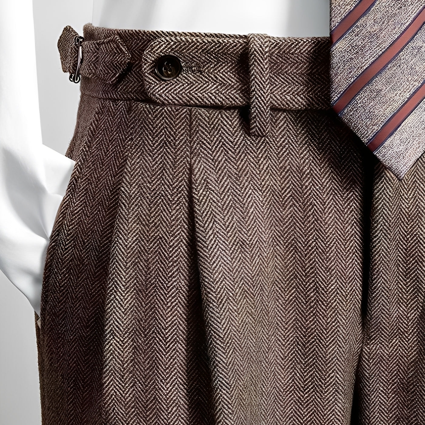 Osbert - Pantalones de Lana Tweed Informales para Hombres
