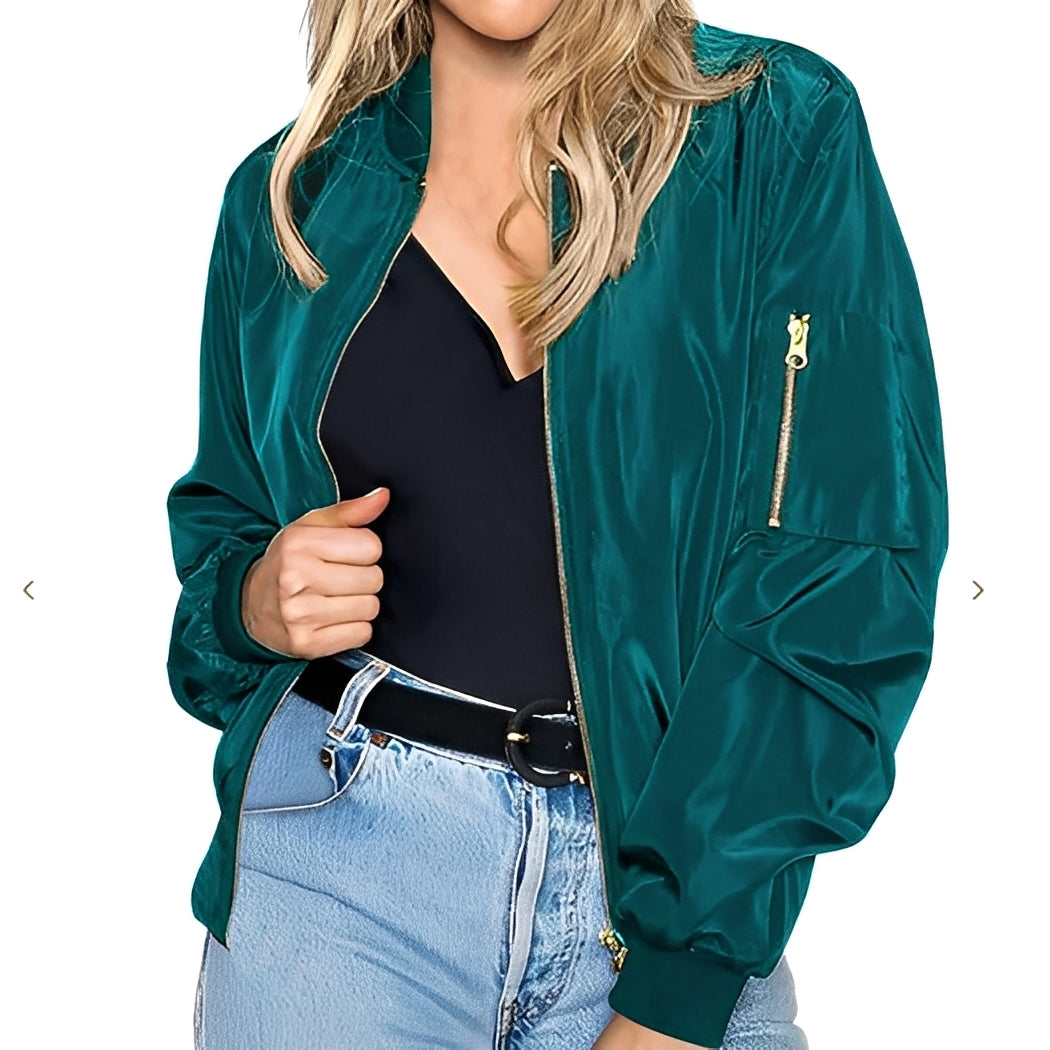 Shirlee - Chaqueta bomber casual con un toque vintage para chicas