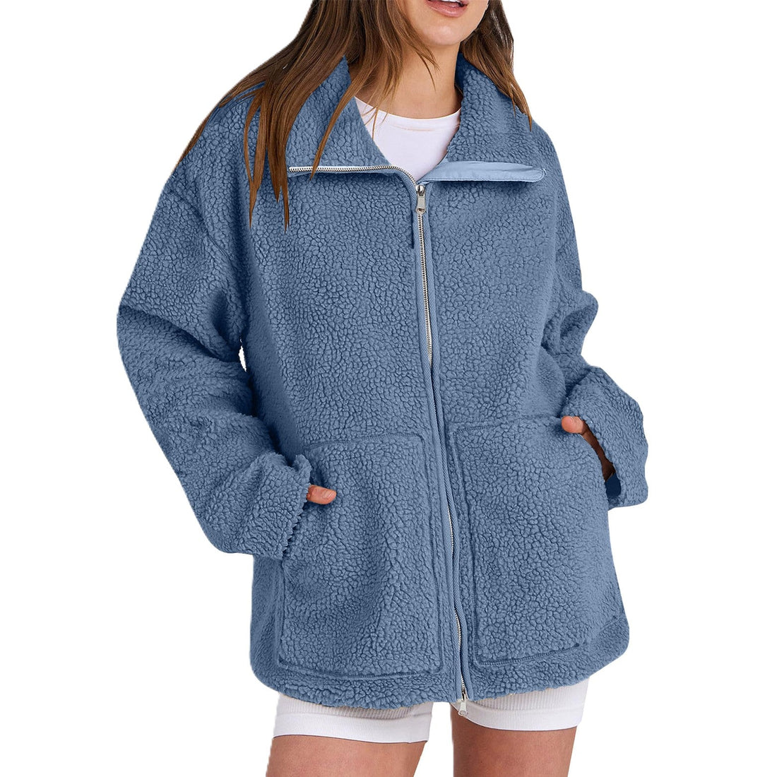Evangelina - Chaqueta cómoda de lana teddy para mujeres