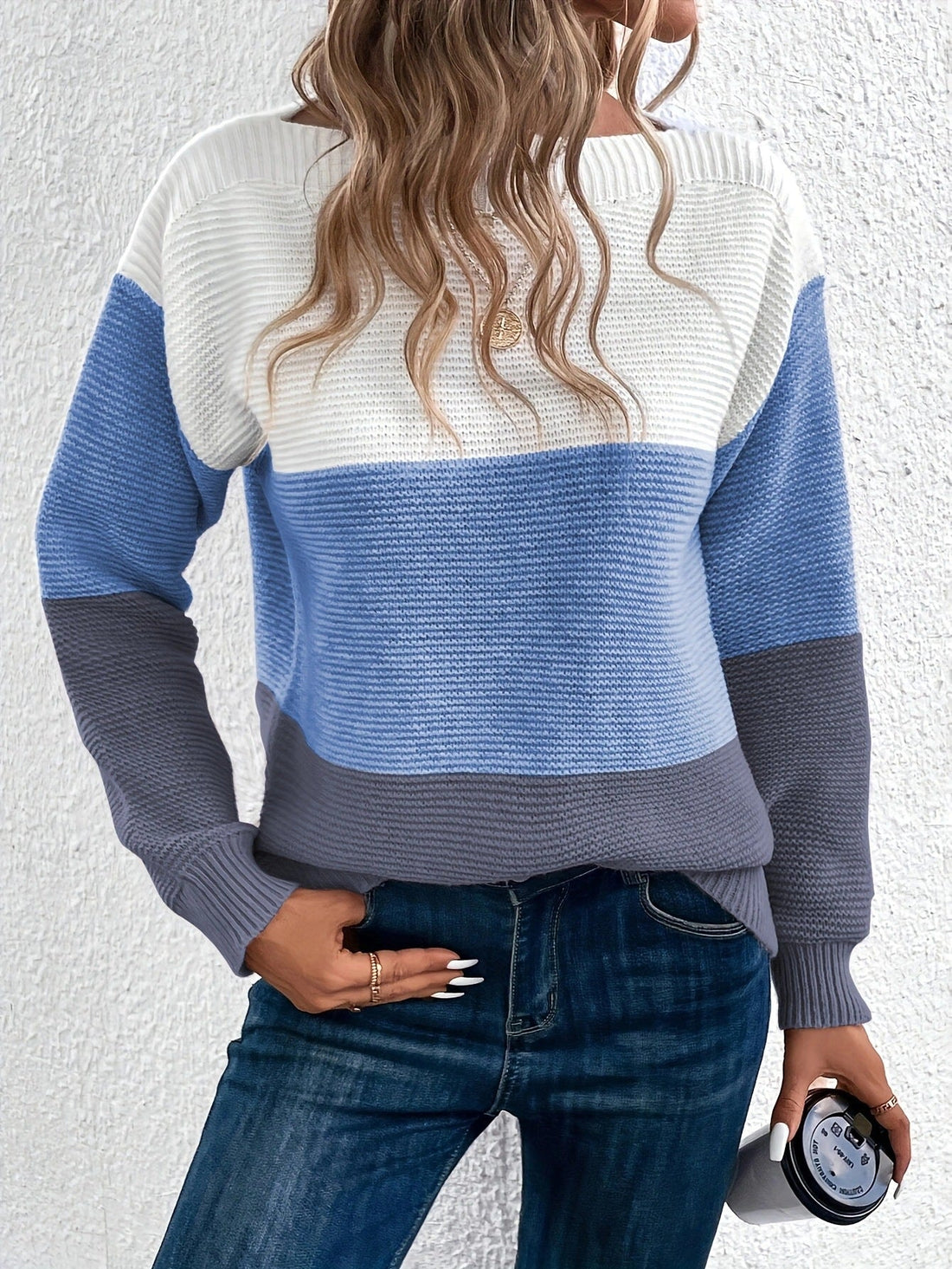 Muriel - Suéter con rayas tricolores para mujeres