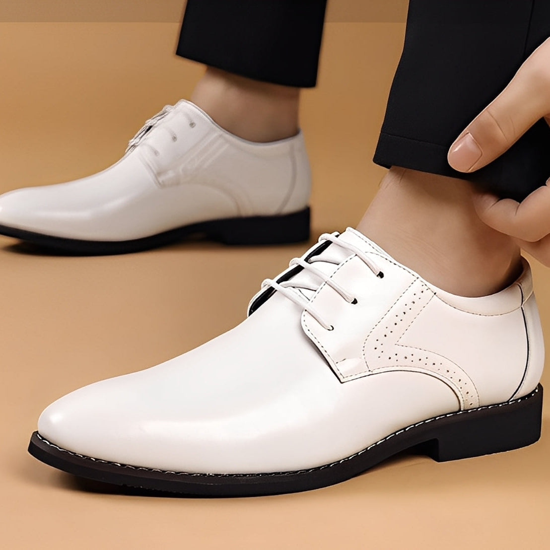 Beckham - Calzado de cordones elegantes en estilo brogue para hombres