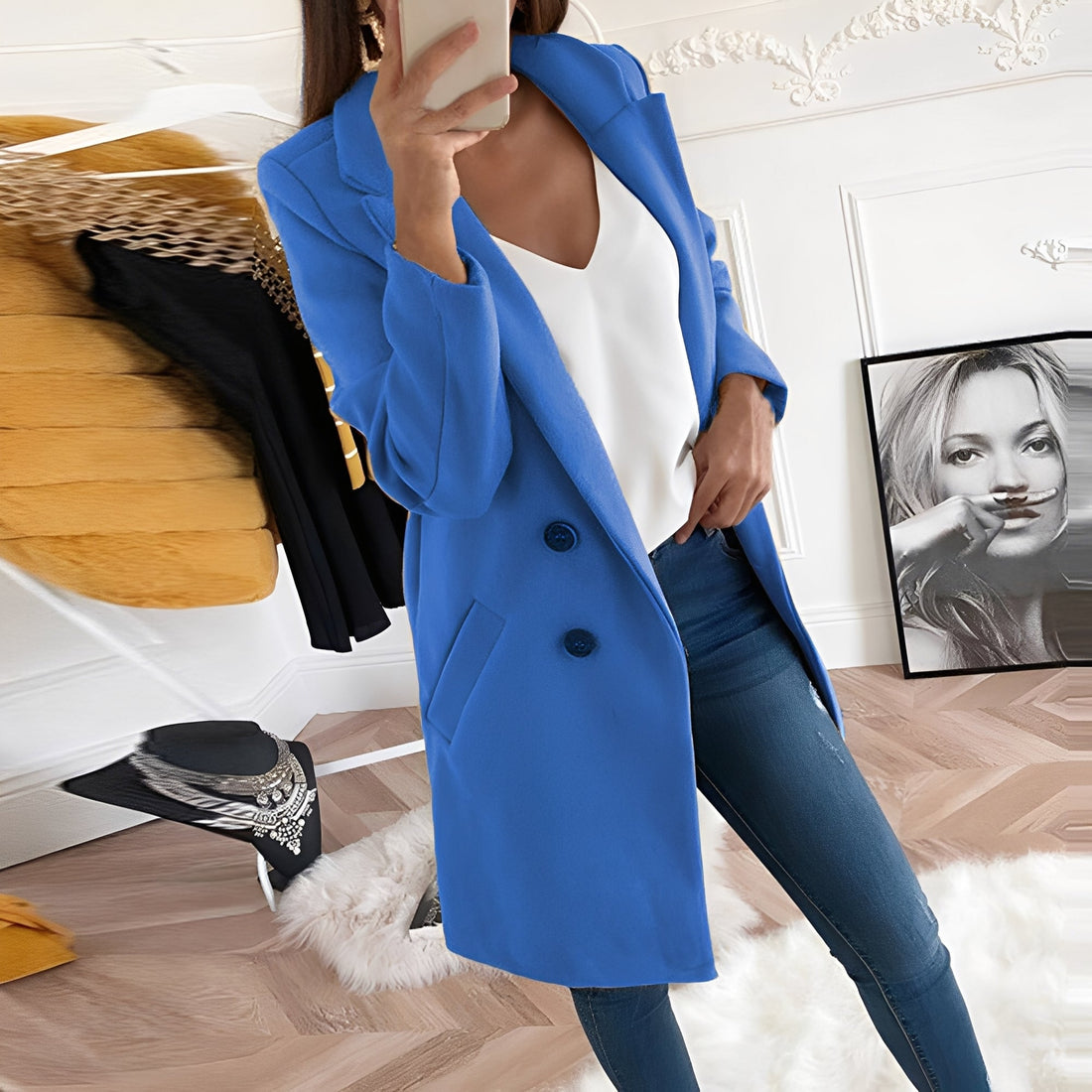 Nichole - Abrigo largo elegante y cálido para mujeres
