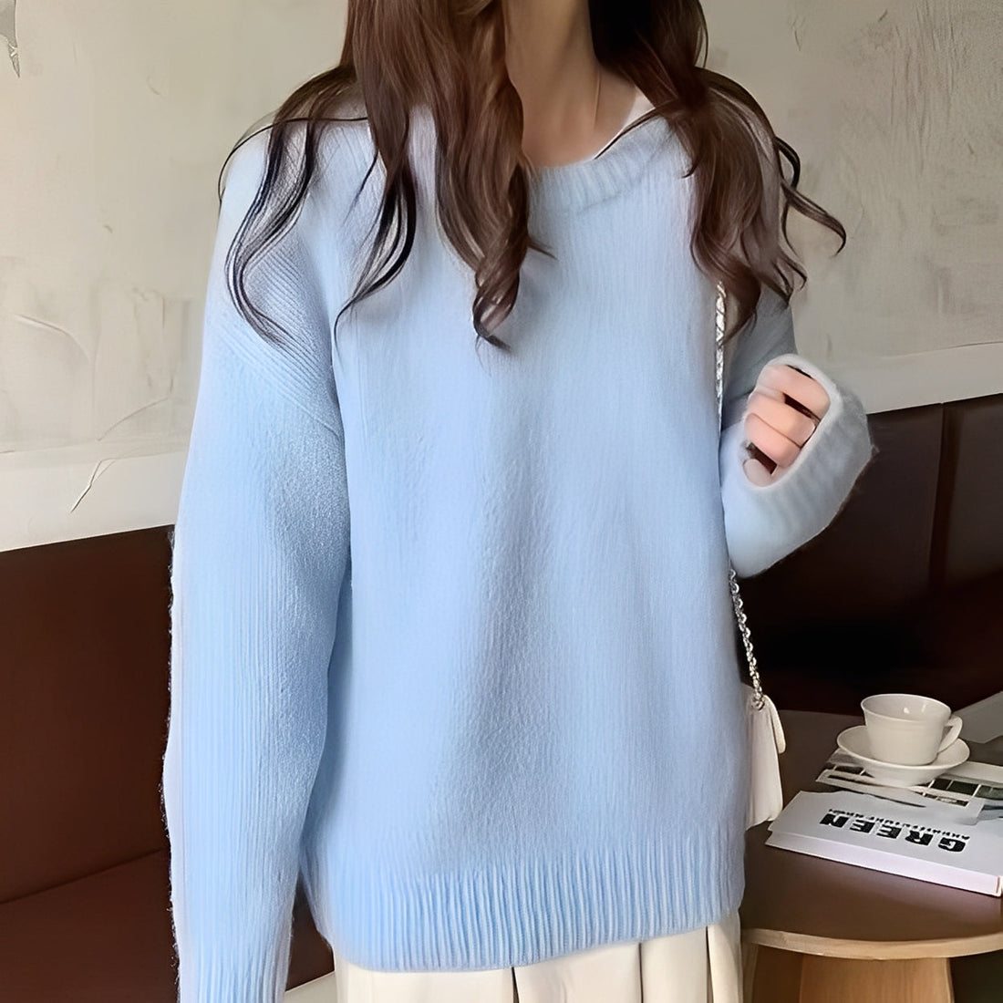 Roxanna - Suéter Oversize Simple para Mujeres