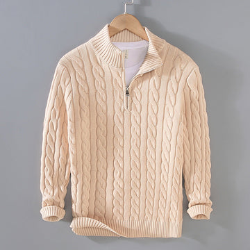 Jerald - Sudadera informal con media cremallera para hombres