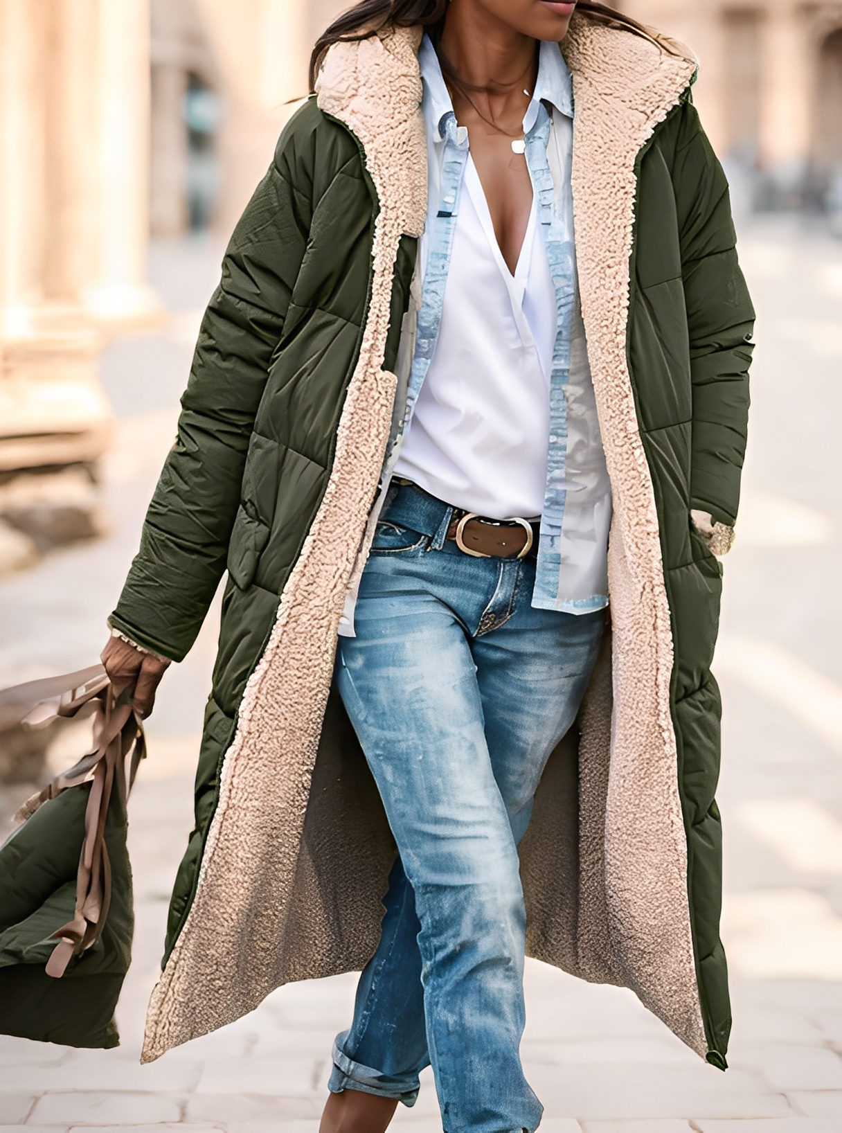Hazel - Abrigo parka acolchado y cálido para damas