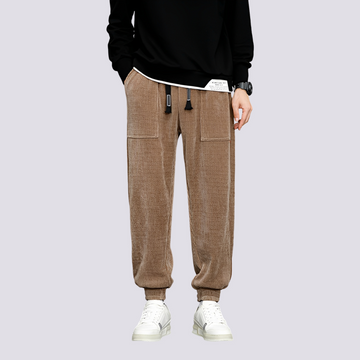 Benji - Pantalones jogger de pana casuales para hombres