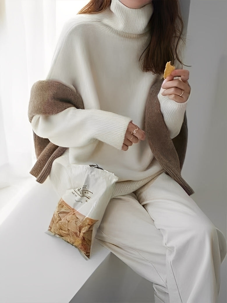 Gloria - Suéter de lana con cuello alto para mujer