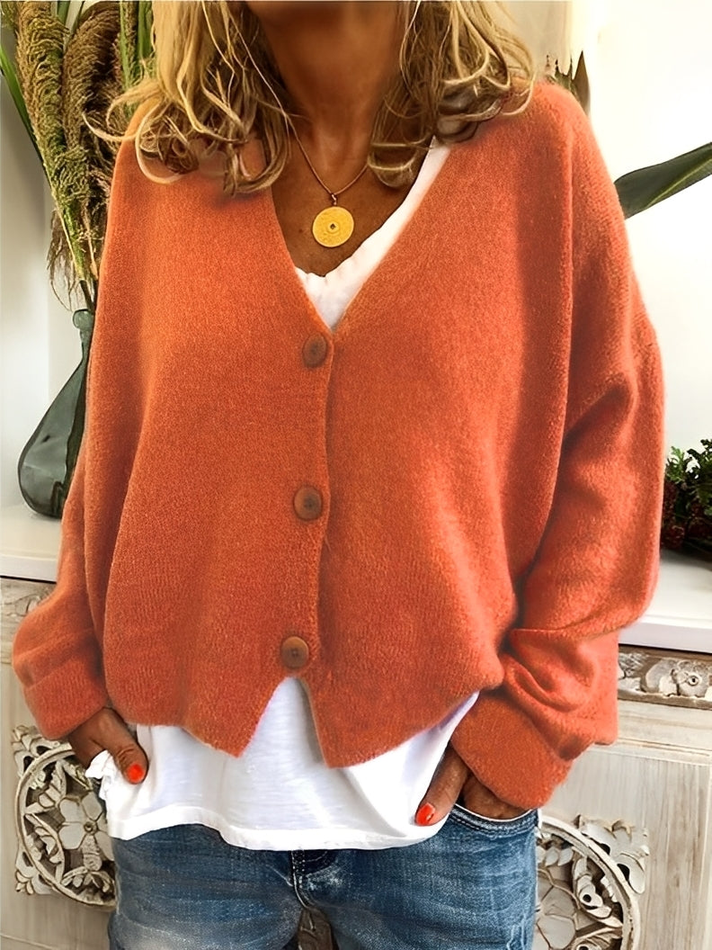 Deena - Cardigan suelto, cálido y casual para mujeres