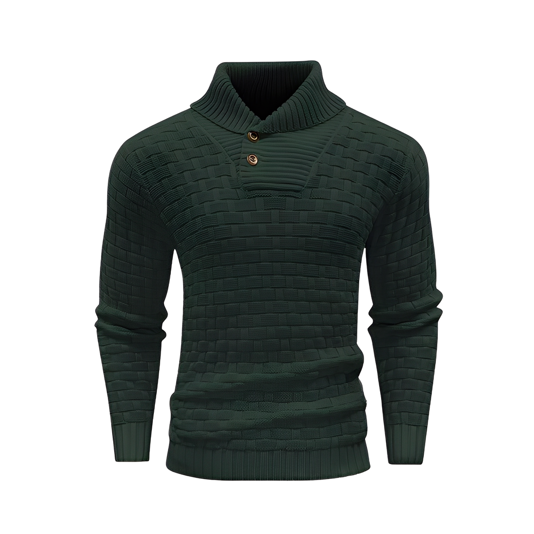 Branson - Suéter de cuello alto para hombre, estilo suelto