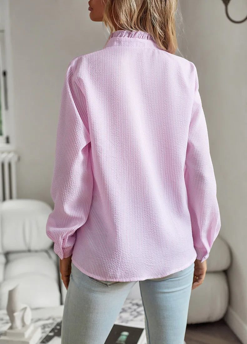 Bridgette - Blusa con volantes chic para mujer