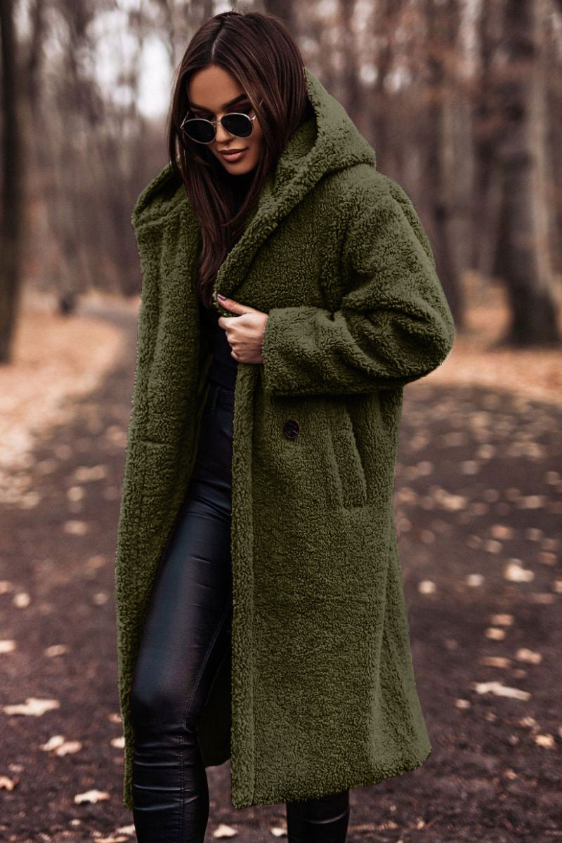Yancy - Chic abrigo largo de felpa para mujeres