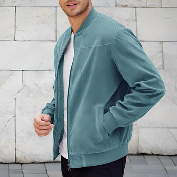 Easton - Chaqueta de piel de ante clásica y sofisticada para hombres