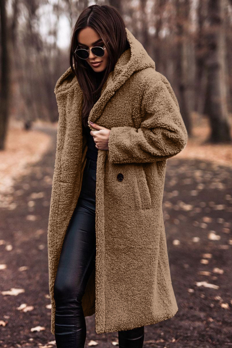 Yancy - Chic abrigo largo de felpa para mujeres