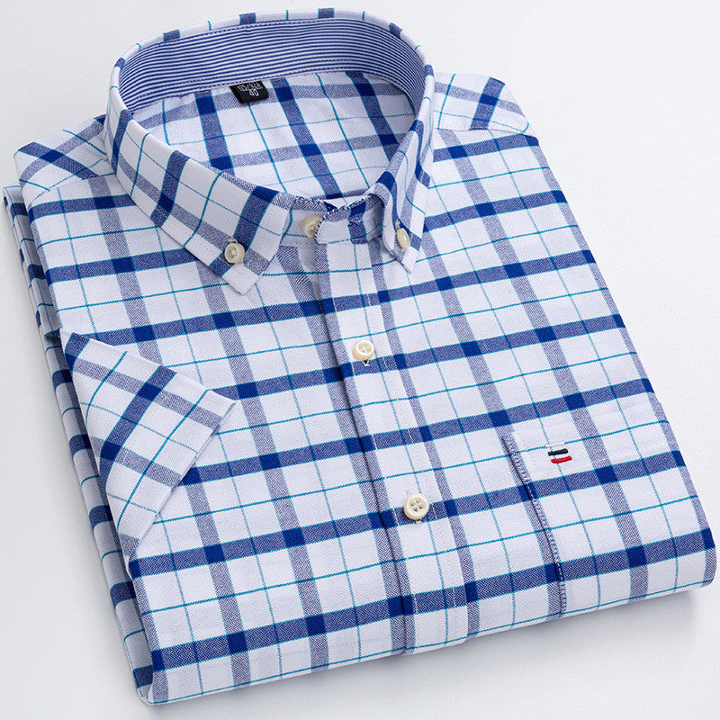 Desmond - Camisa cómoda y sencilla con bolsillo en el pecho para hombres