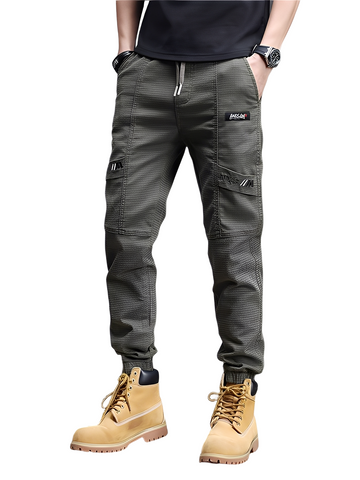 Alvin - Pantalones deportivos elegantes con cordón para hombre