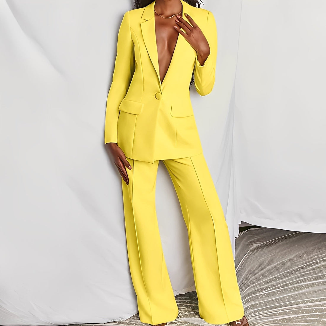 Darcey - Traje de chaqueta y pantalón, informal y formal para damas