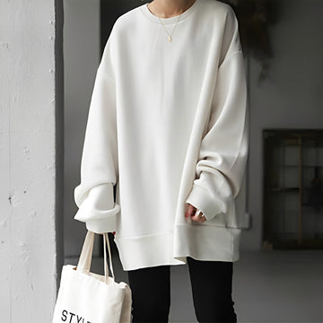 Andrina - Suéter amplio con cuello redondo para mujer
