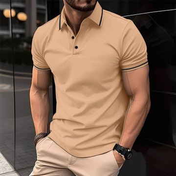 Mervyn - Camiseta polo corta para caballeros, estilo informal