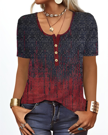 Charlee - Blusa Boho Suelta con Cuello en V para Mujeres