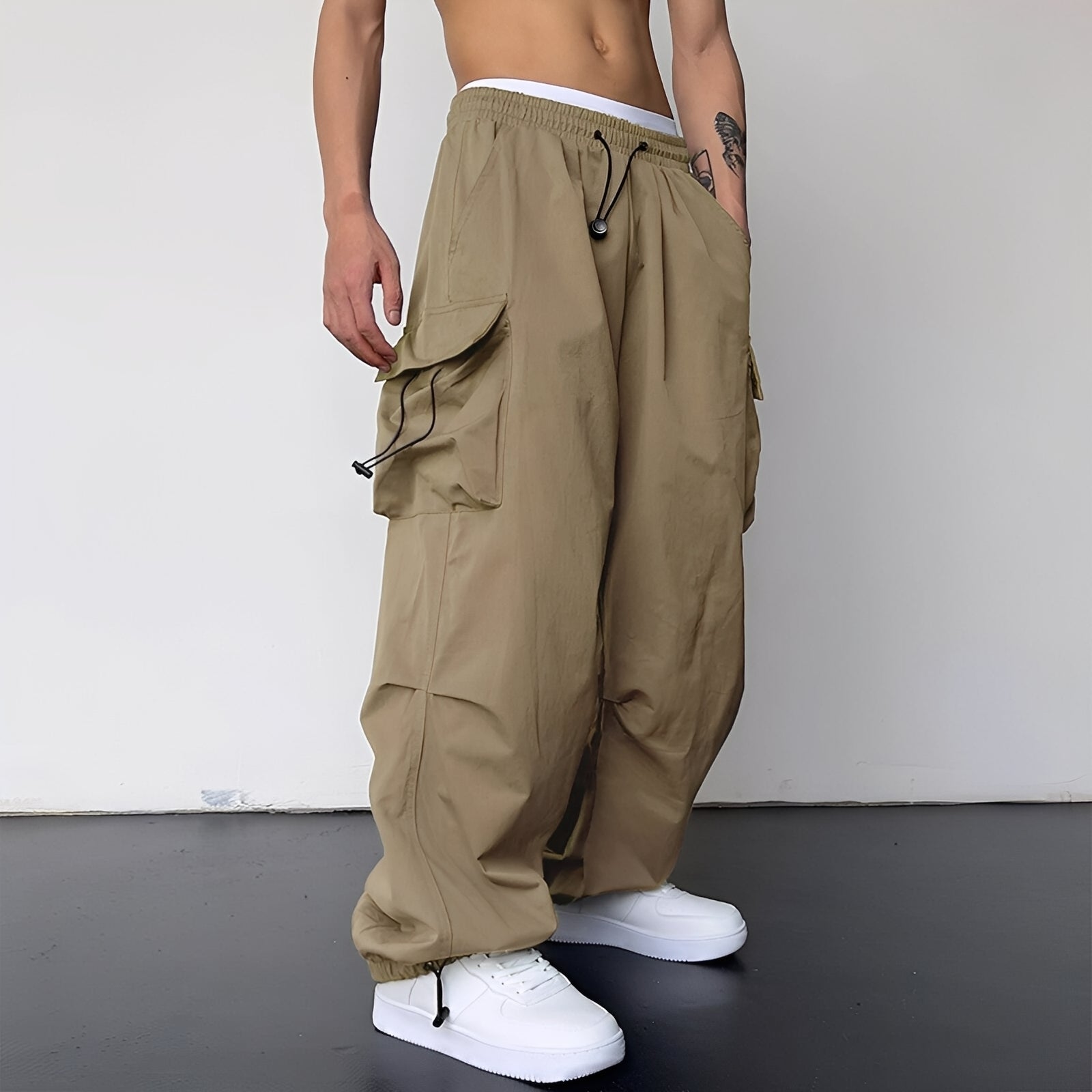 Kaleb - Pantalones Cargo Anchos y Elegantes para Hombres