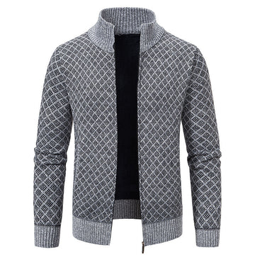 Dwaine - Chaqueta de cuadros casual con cuello alto para hombres