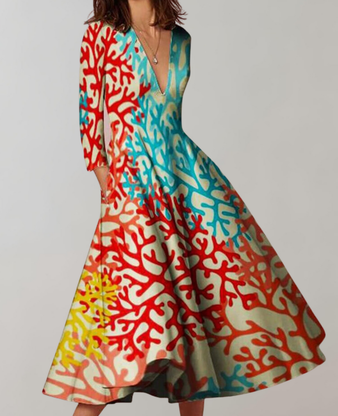 Aisha - Vestido maxi de bajo fluido para mujer, ideal para el tiempo libre