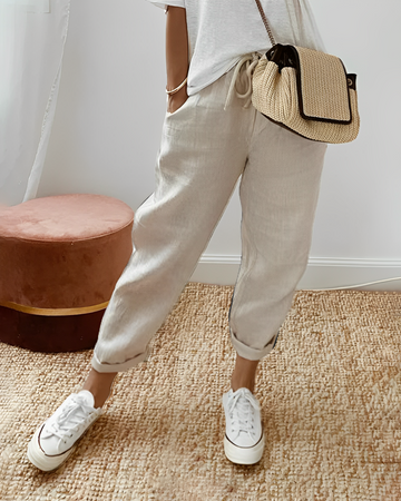 Sherie - Pantalón holgado de lino casual para mujer