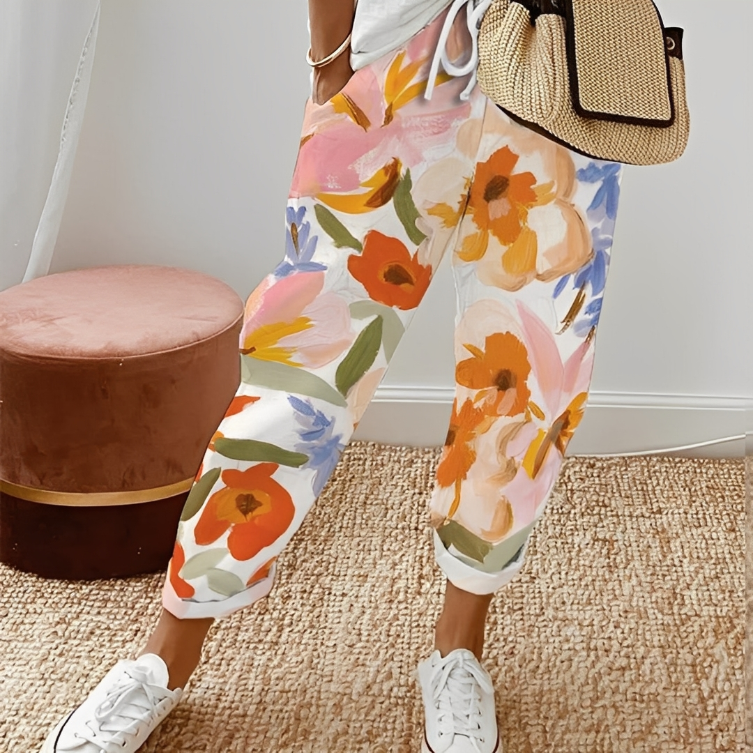 Jacinto - Pantalón femenino cómodo con cordón ajustable