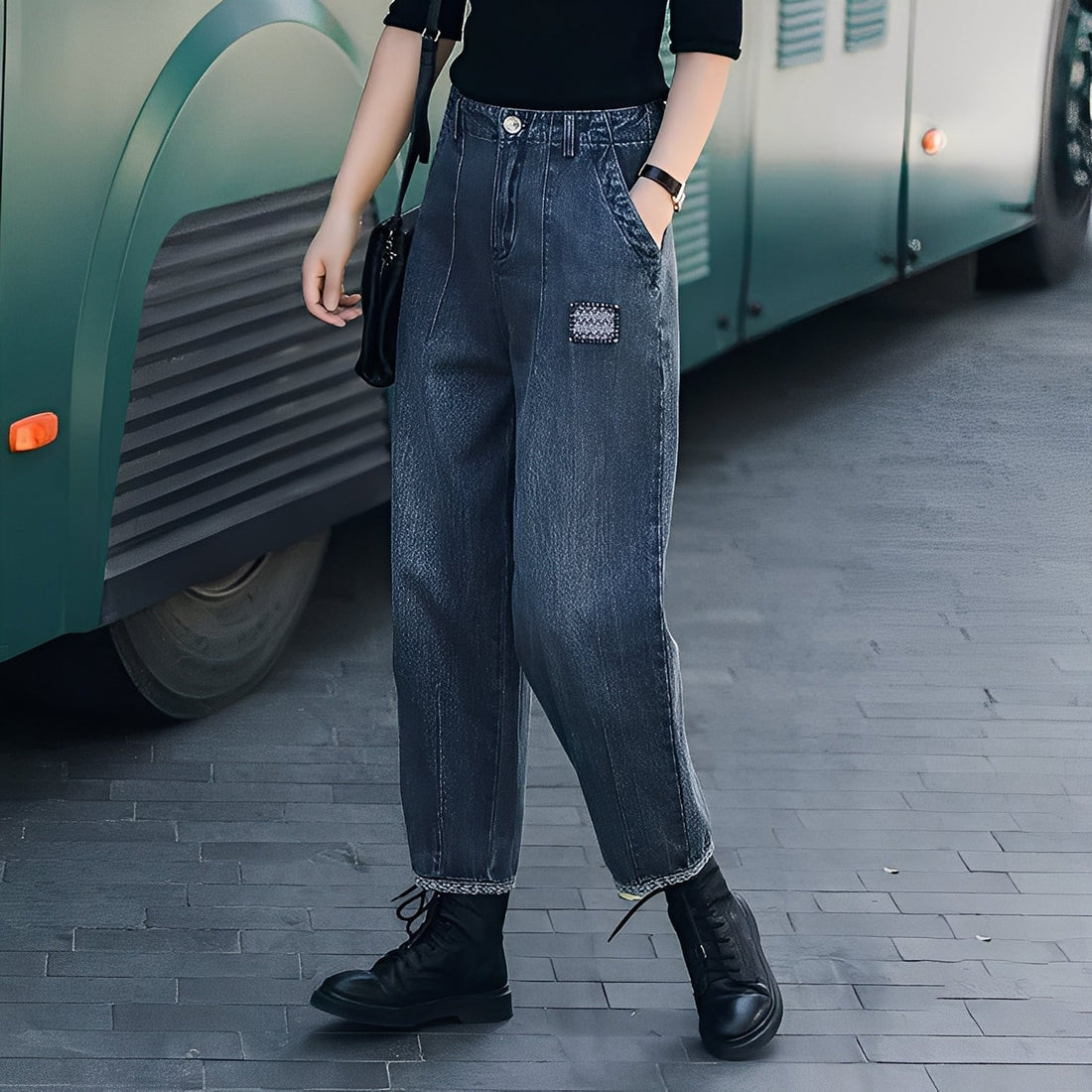 Shirlee - Elegantes jeans de cintura alta para mujeres