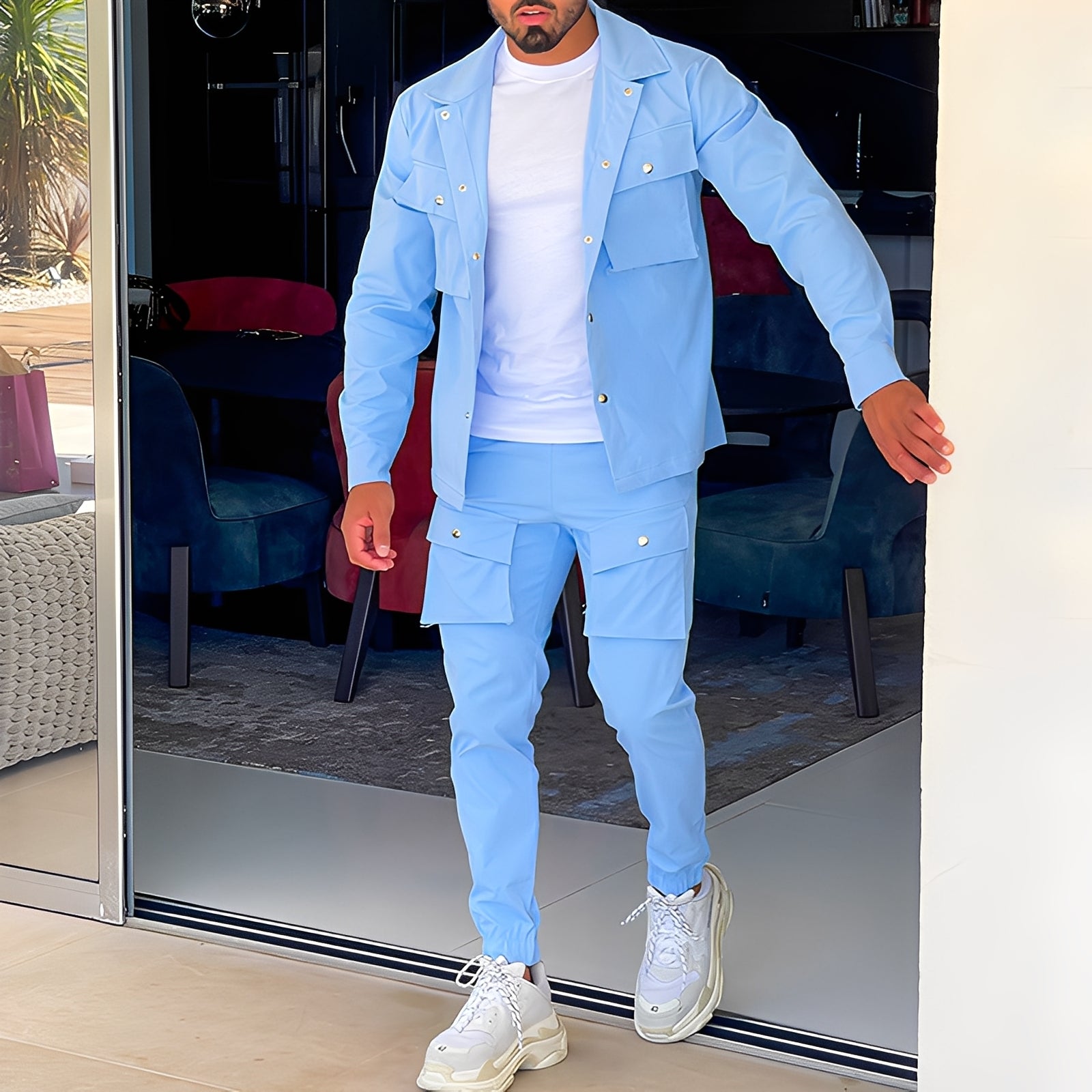 Neville - Traje Cargo Estiloso para Hombres