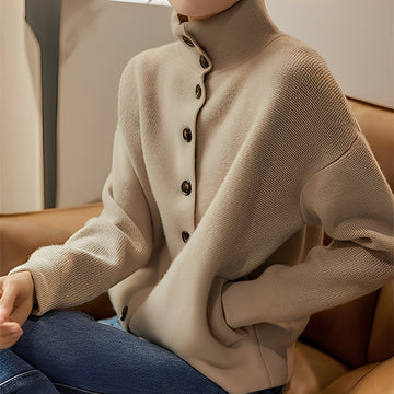 Evelynn - Suéter elegante de punto con cuello alto para mujeres