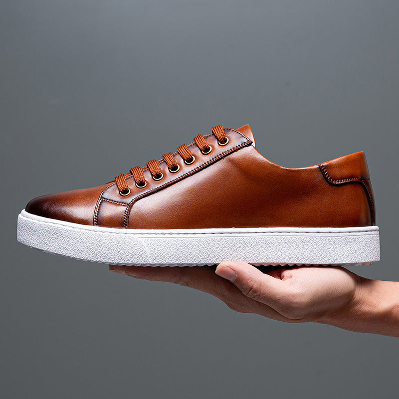 Deven - Zapatillas de Cuero Clásicas para Hombres