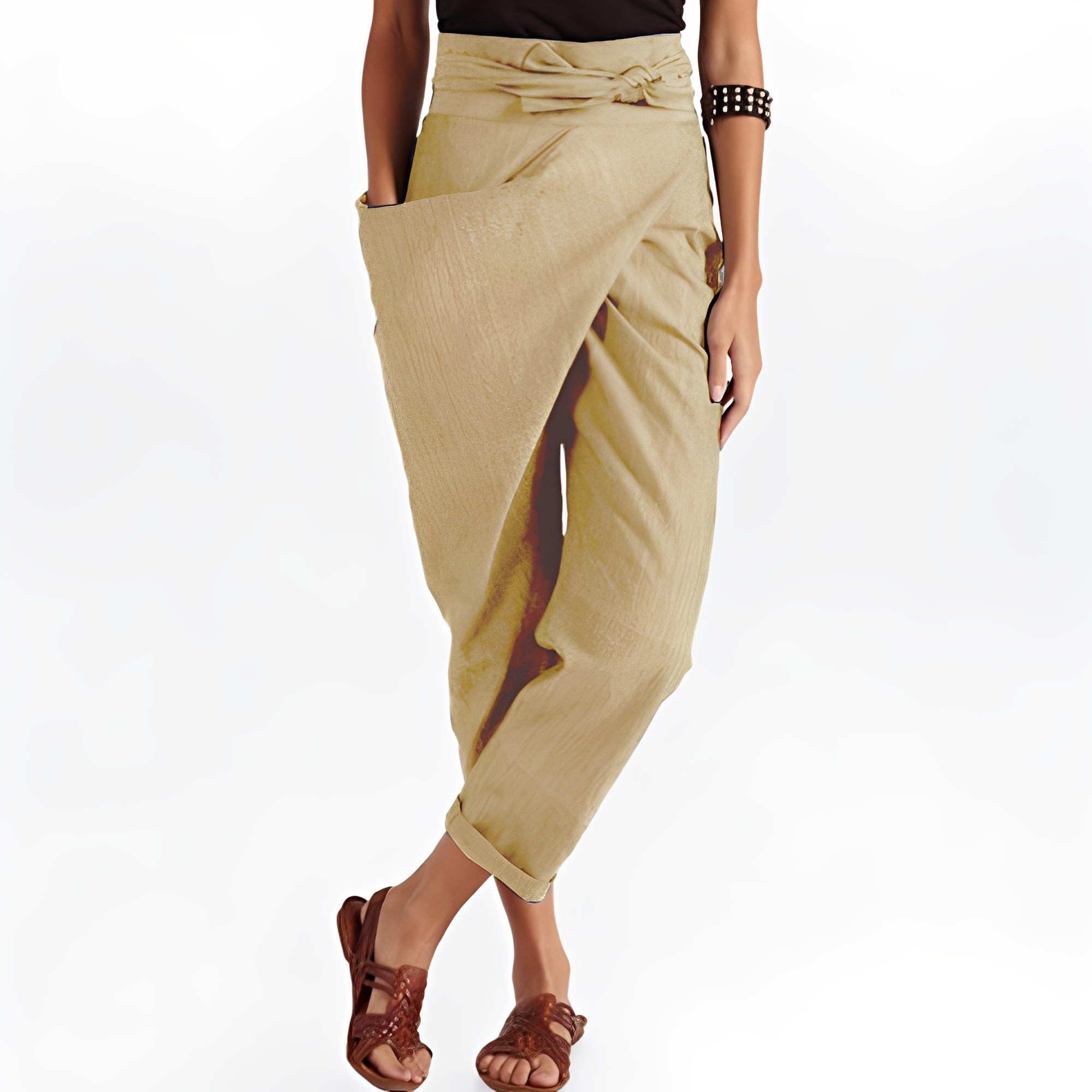 Courteney - Pantalones Harem de Cintura Alta para Mujeres
