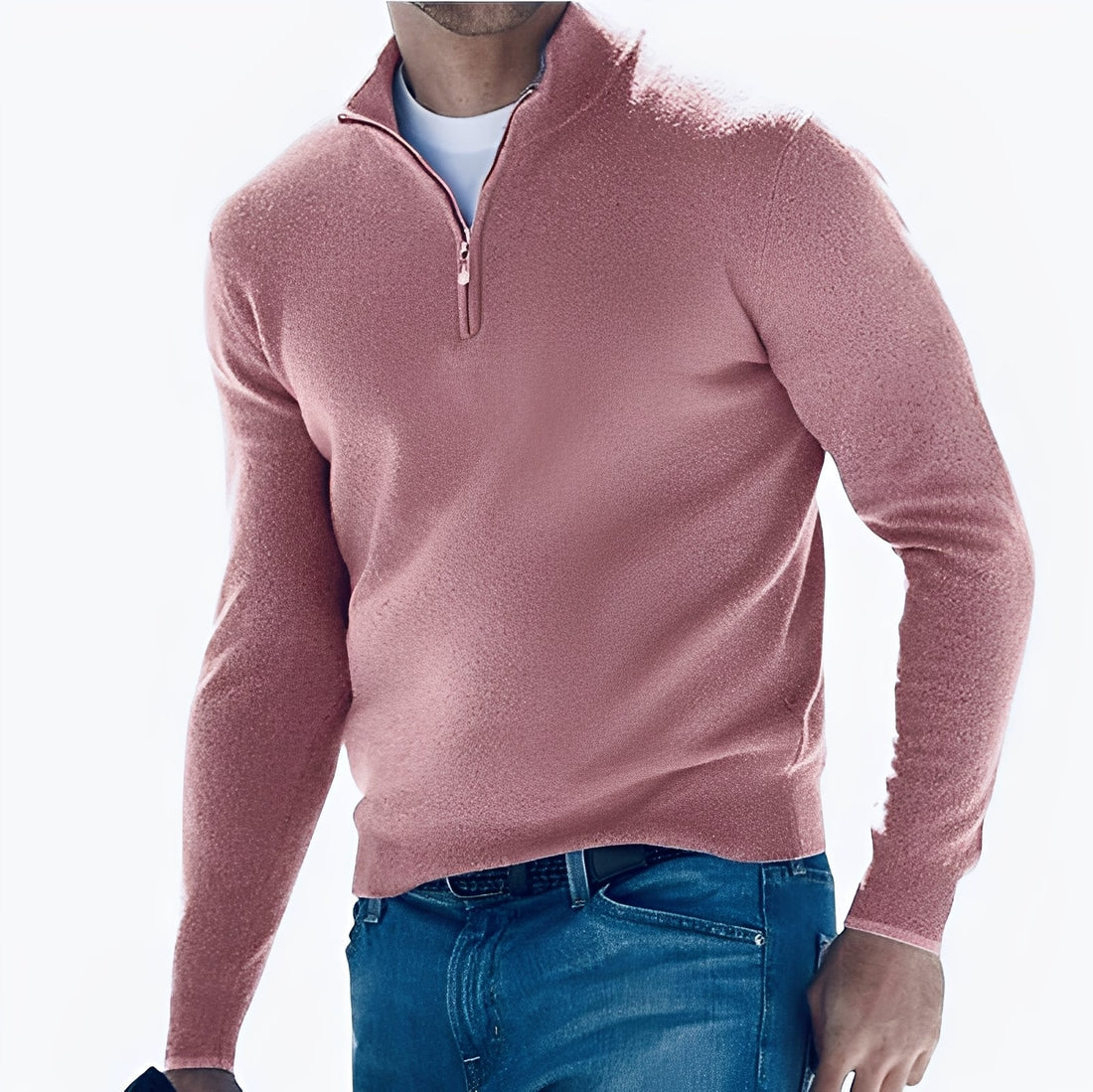 Nash - Suéter casual con cremallera para hombres