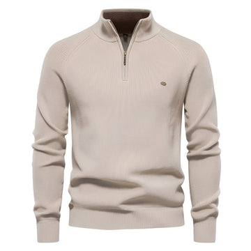 Royston - Jersey informal con cremallera de un cuarto para hombres
