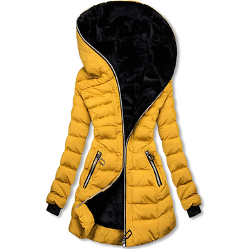 Helena - Chaqueta de Pieles Cálida con Capucha para Mujeres