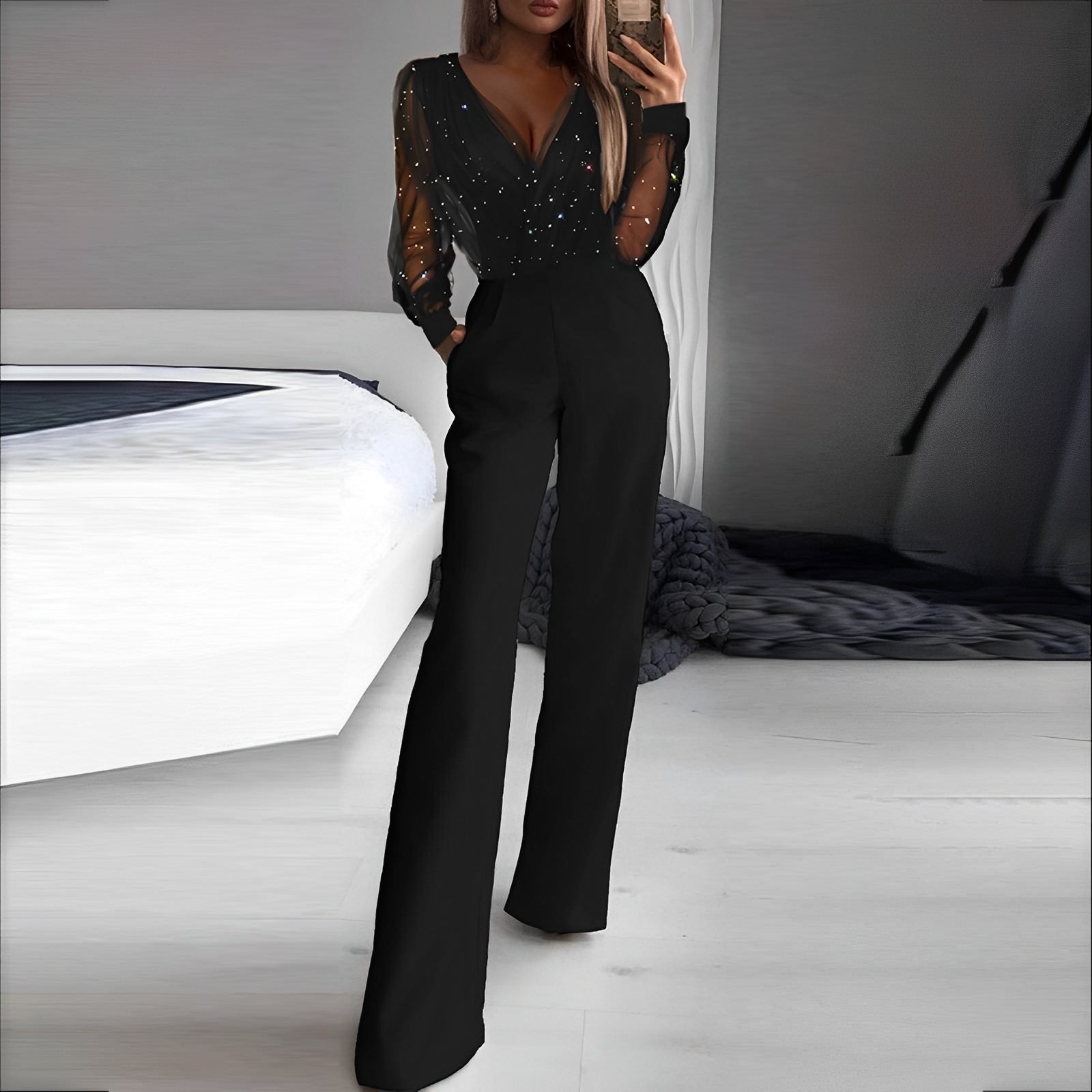 Catherina - Elegante mono con escote en V para mujeres