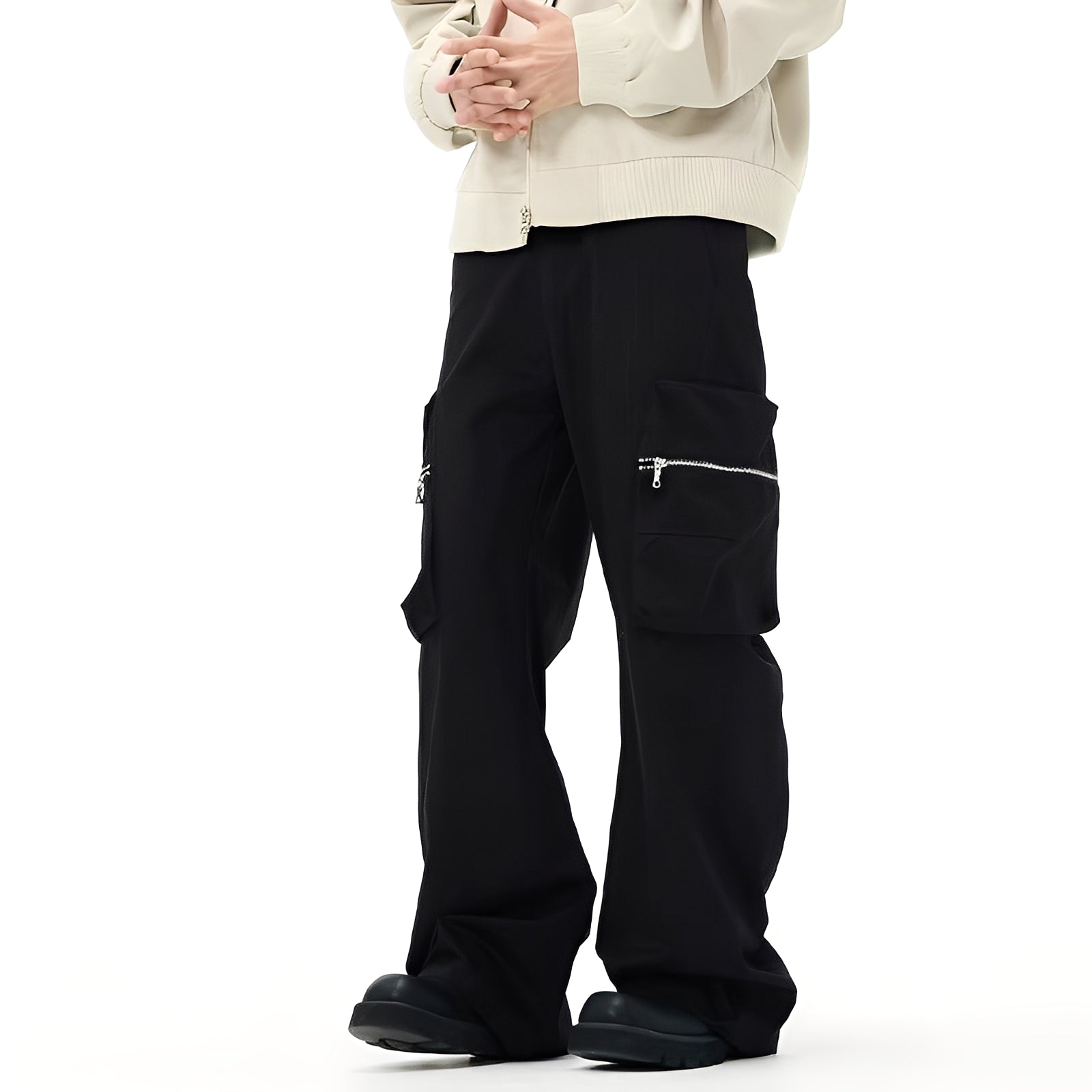 Hadrien - Pantalón cargo holgado y casual para hombre