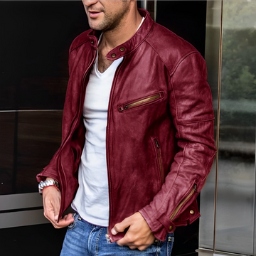 Chaqueta de cuero elegante para hombre - Estilo y confort