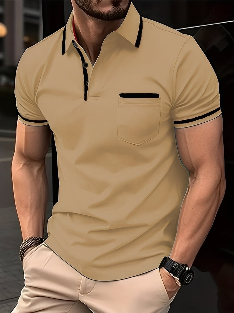 Garrick - Polo Casual de Hombre con Bolsillo