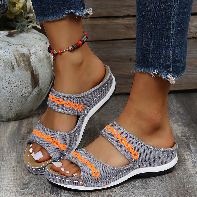 Felicia - Sandalias planas modernas y cómodas para mujer