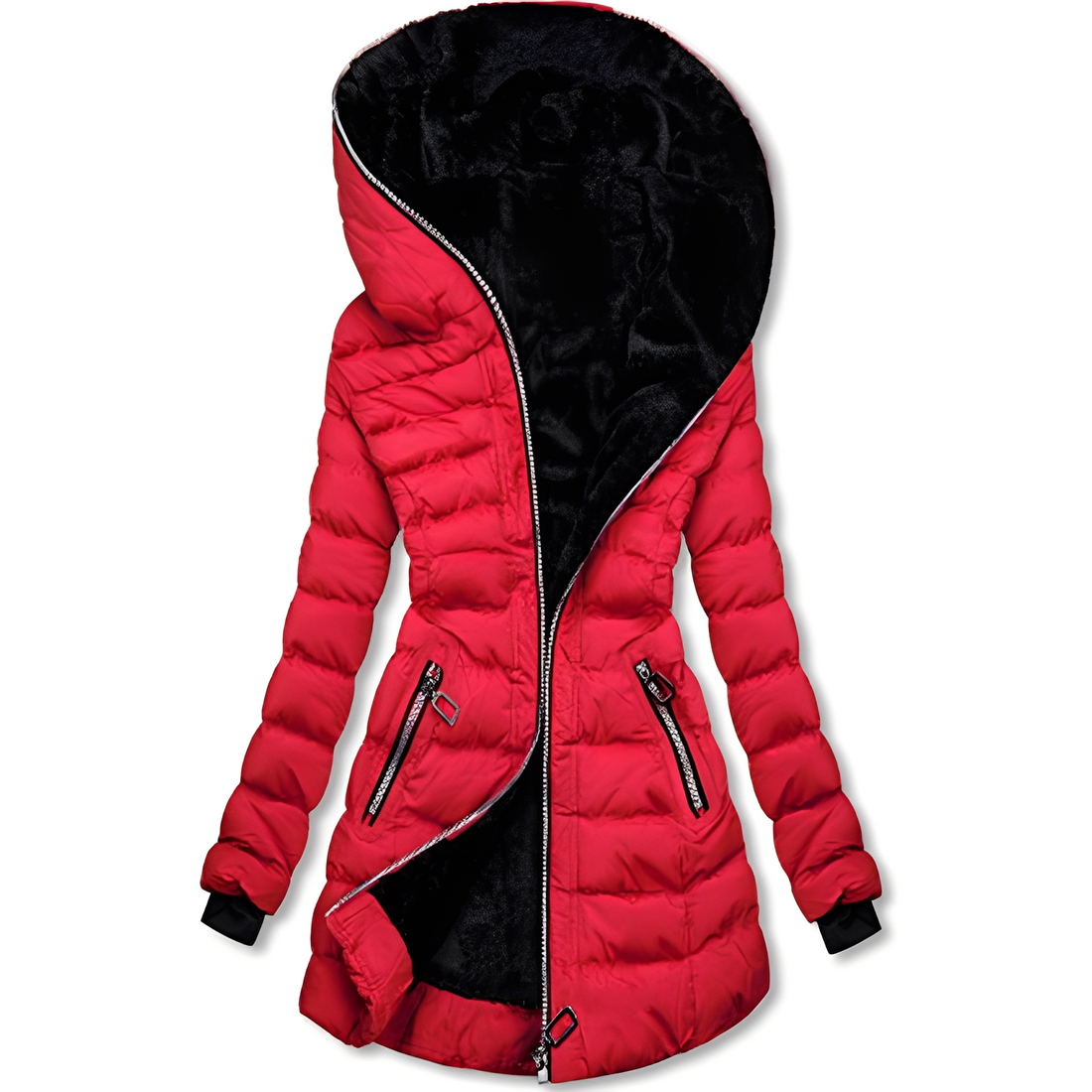 Helena - Chaqueta de Pieles Cálida con Capucha para Mujeres
