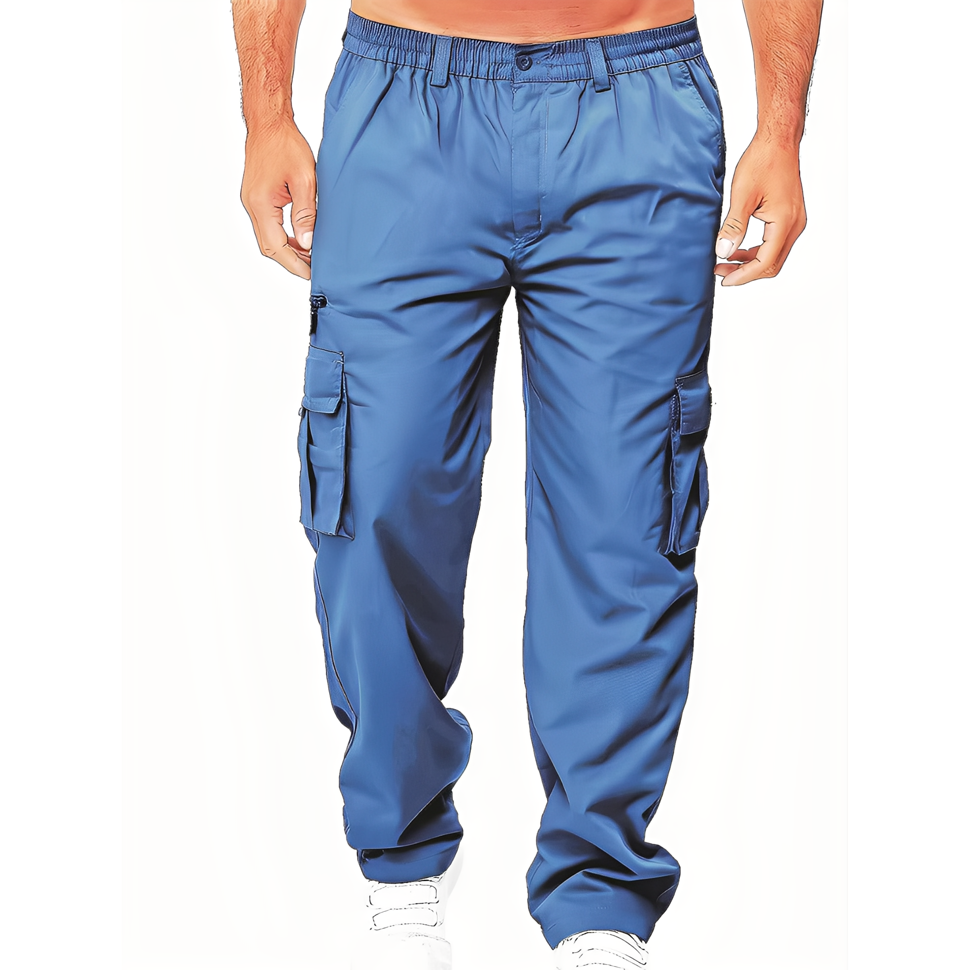 Randolf - Pantalón cargo cómodo y holgado para hombres