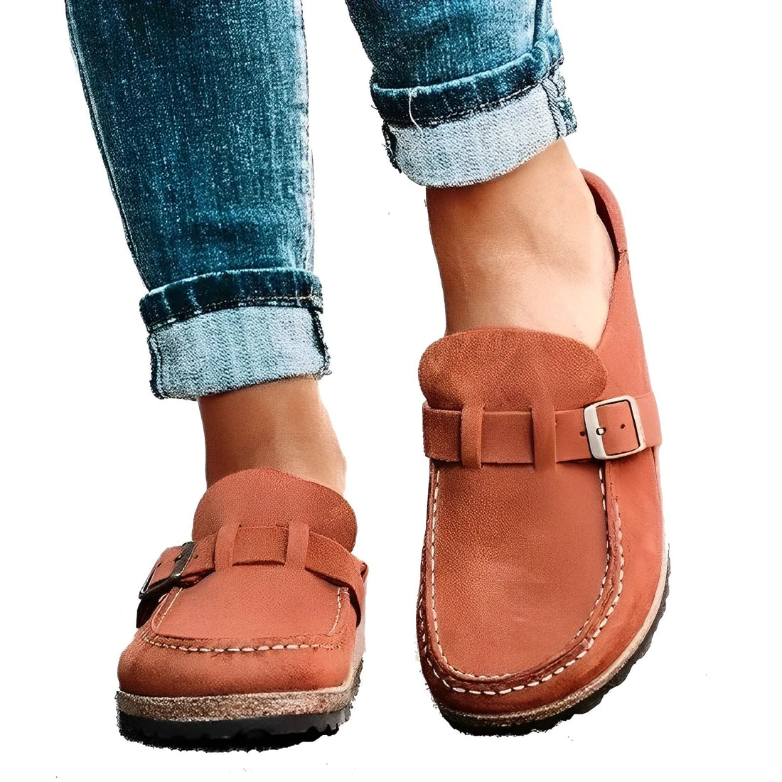 Dannie- Diseño Moderno Sandalias de Cuero