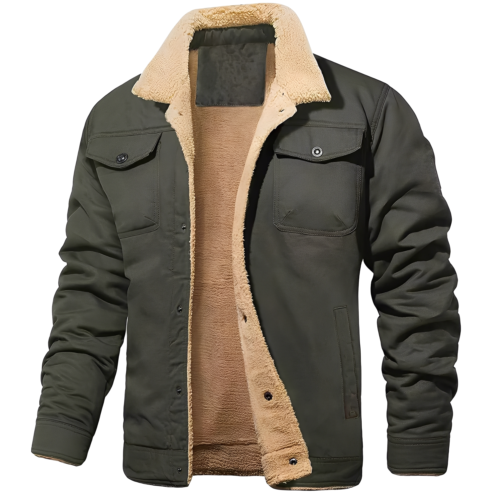 Dillon - Chaqueta Casual de Fleece-Twill para Hombres