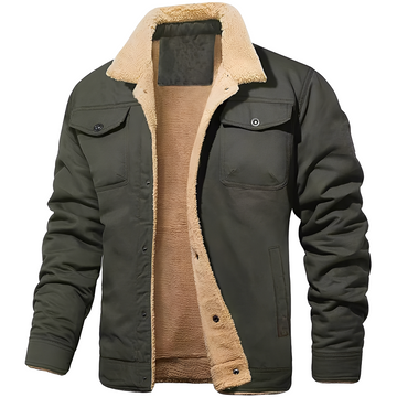 Dillon - Chaqueta Casual de Fleece-Twill para Hombres